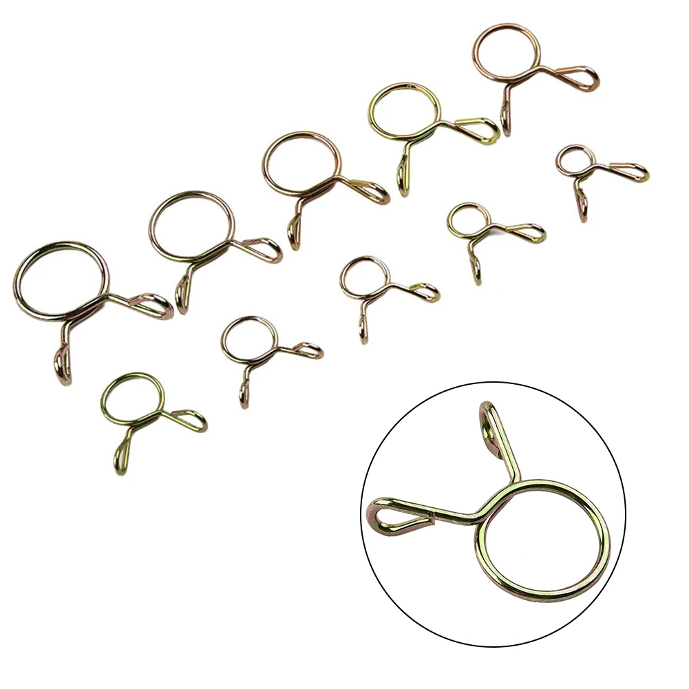 

Spring Clip Assortment Kit, 126pcs, Inner Diameter 5mm 14mm, Ideal for Securing Petrol/Diesel/Water Hose Pipe Tubing