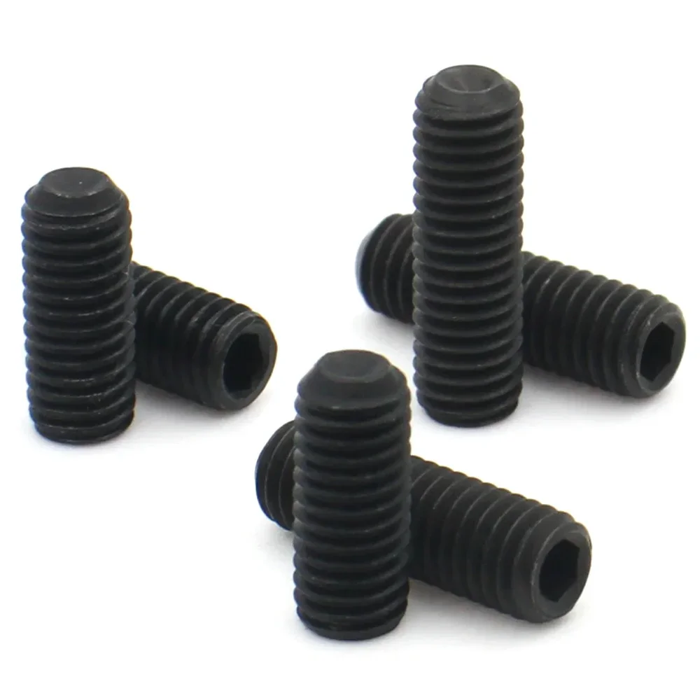 Grade 12.9 Carbon Steel Hex Socket Set Screws 10-100pcs M1.6 M2 M2.5 M3 M4 M5 M6 screw bolt nut set stainless steel screws hexagon socket head cap screw copper pillar screws copper brass standoff screws