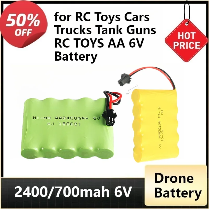Batterie Rechargeable 6V 700mAh/2400mAh pour Jouets RC