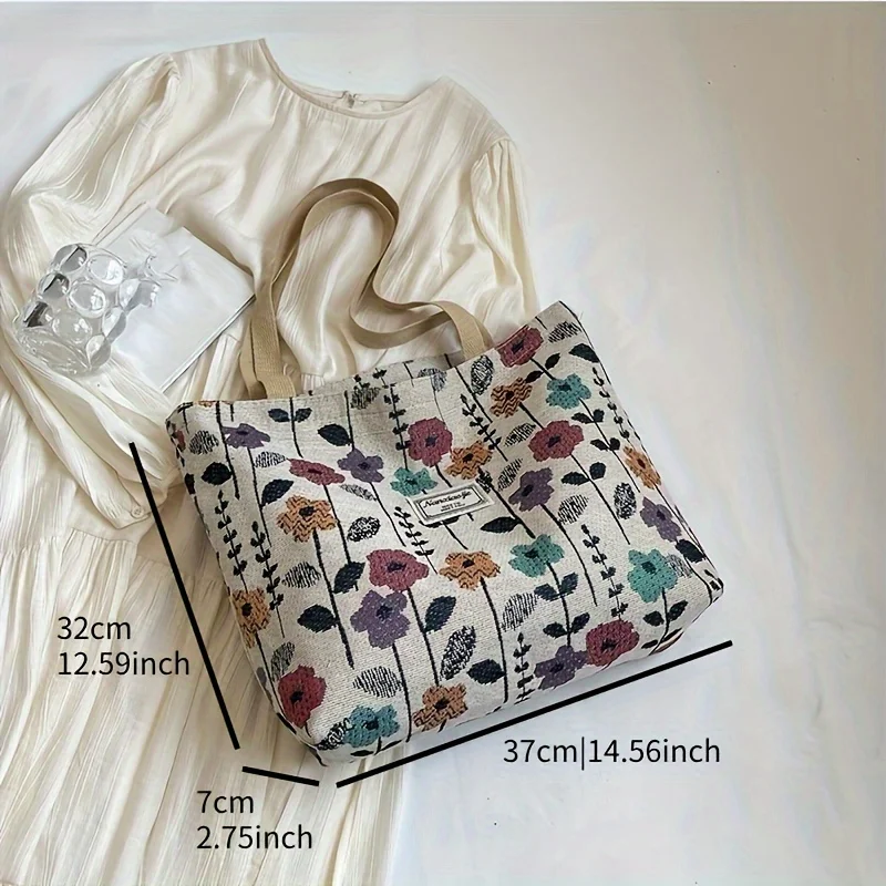 New Fashion Large Capacity Commuter Tote Bag Simple Stylish for College Students, Daily Handbag Shoulder Use