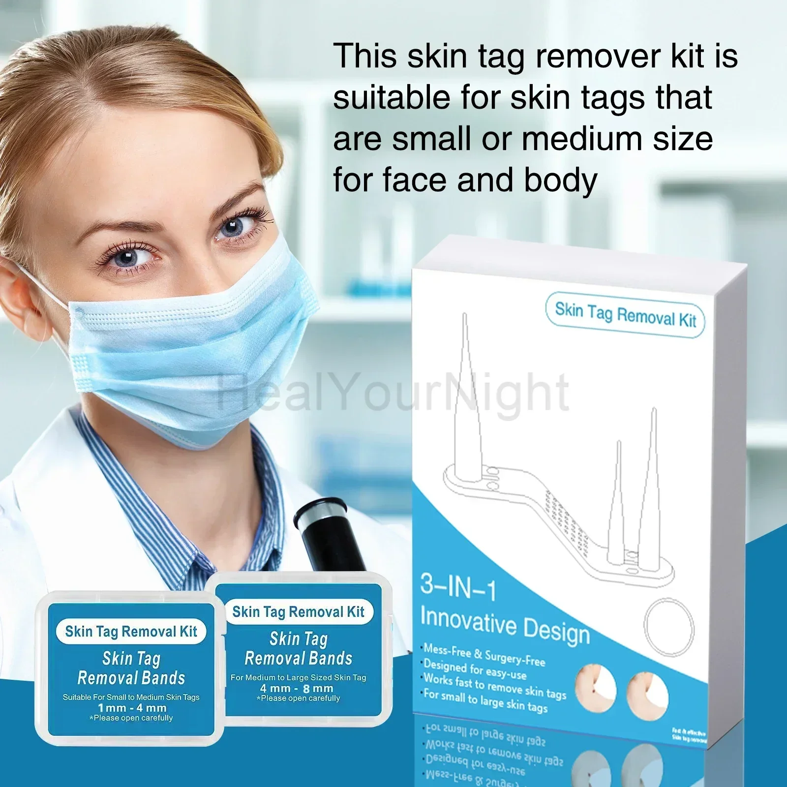 Skin Tag Removal Tool Acne Remover Skin Tag Removal Pen 3-IN-1 Kit