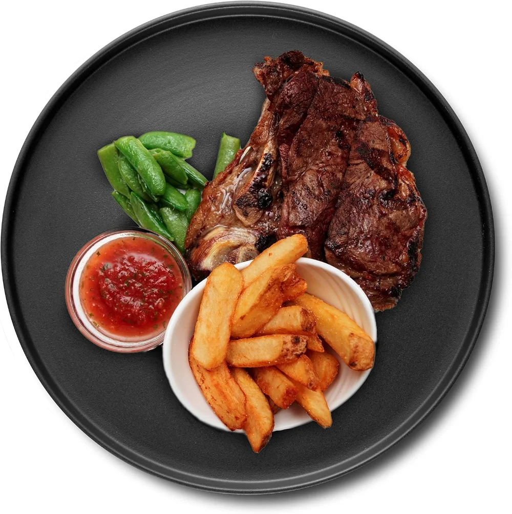 Stone Lain Coupe Dinnerware Set, Service For 4, Black Matte - Image 3