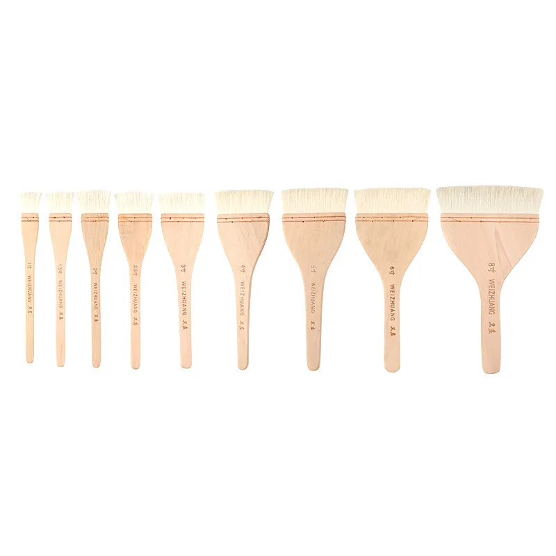 1Pc Flat Paddle Paint Brush with Long Handle 1-4 Inch Large Scale Artist Craft Brush for Oil and Acrylic Paints Art Supplies 5