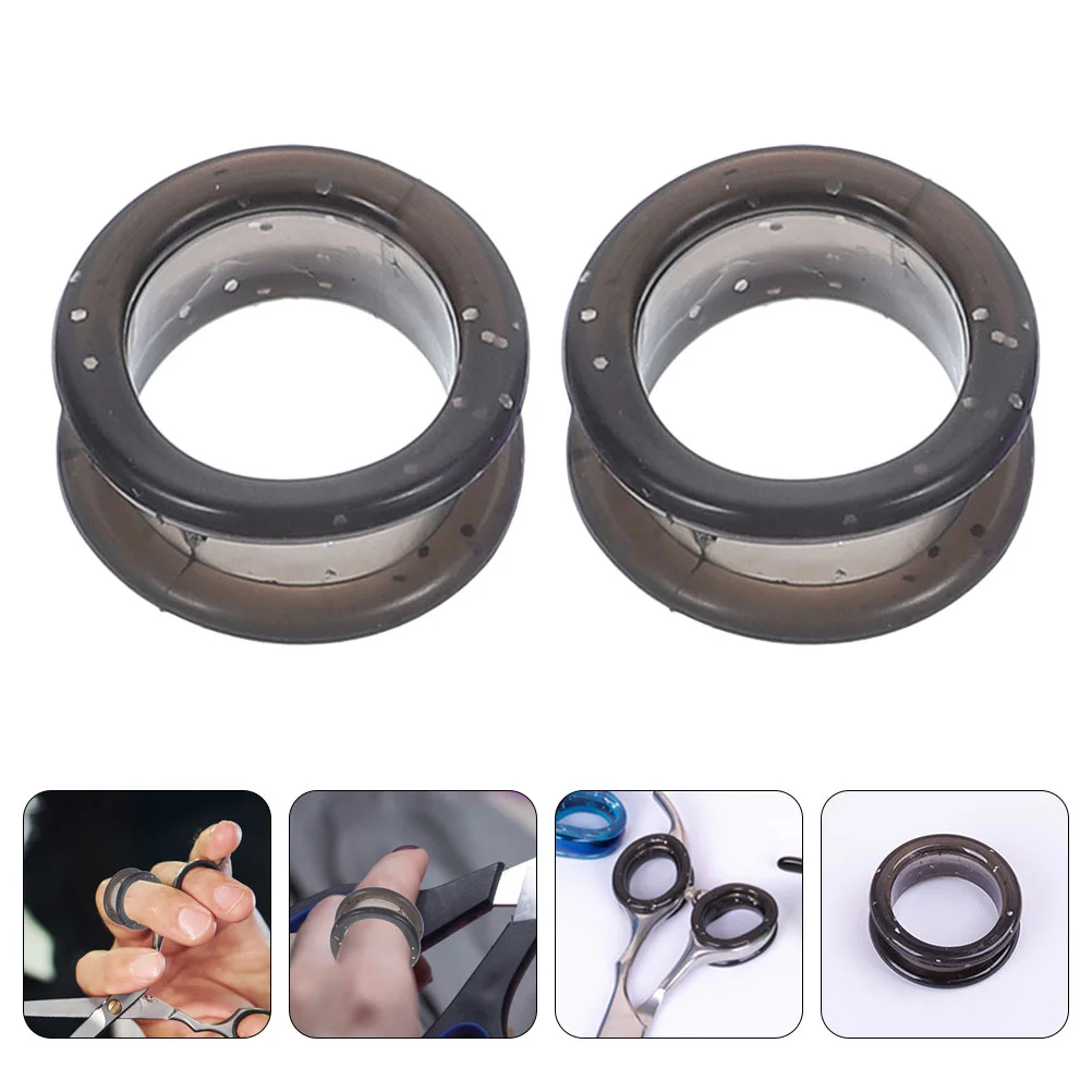 

10pcs Dog Grooming Scissors Finger Rings Silicone Finger Rings Scissors Handheld Silicone Rings