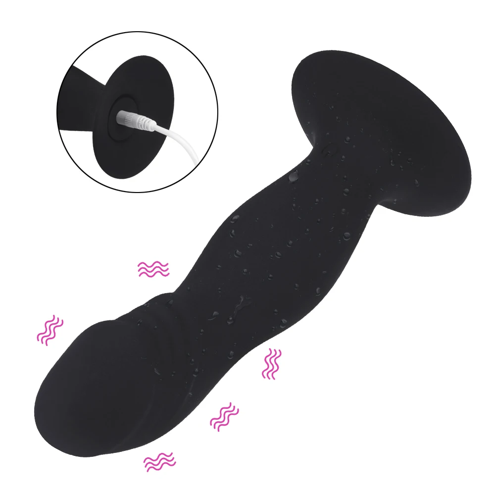 Butt Plug Vibrating Wireless Remote Control 10 Speeds Dildo Anal Vibrator G-spot Prostate Massager Suction_voghion.com