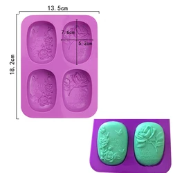 Angel Soap & Bath Bomb Silicone Mold - Floral & Celestial Design Collection (Rose)