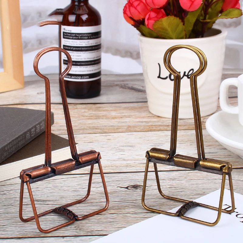 1Pcs Paper Clip Sliver Rose Gold Binder Clips Page Holder Office Study Binder Clips Photo Clamp Office School Desk Organizer