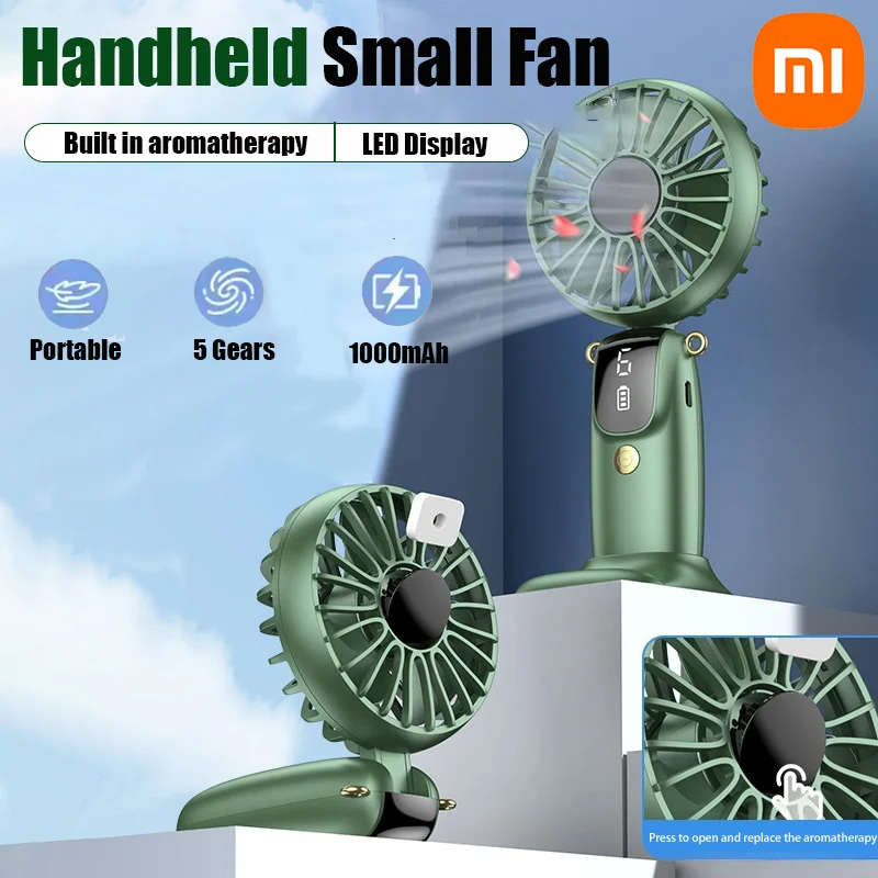 Iconic Brand Handheld Small Fan Refrigeration Air Conditioner Portable Silent High-speed Handheld Aromatherapy Fan Outdoor Turbo Fan