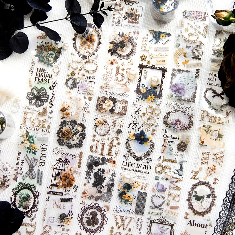 1롤/5x200cm 레이스 와시 테이프, 섬세한 속이 빈 레이스 패턴, 저널 콜라주용 부드러운 장식 용품