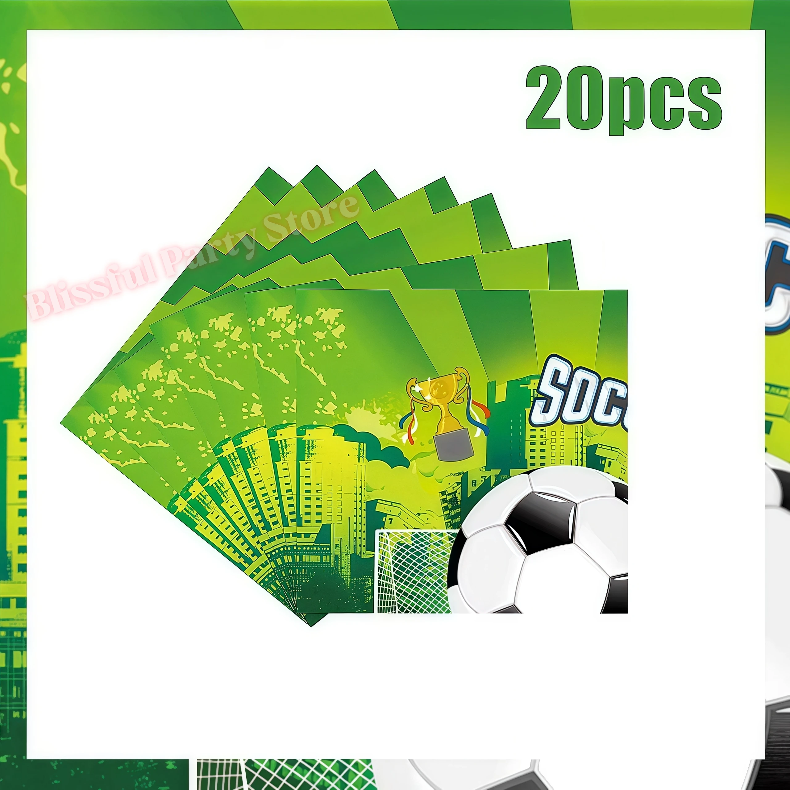 Fußball-Geburtstagsdekoration Partyzubehör Süßigkeitentüten Fußball-Geschenkverpackung Armbänder Kinder Jungen Fußballspiel Partyfavors – Detail 27