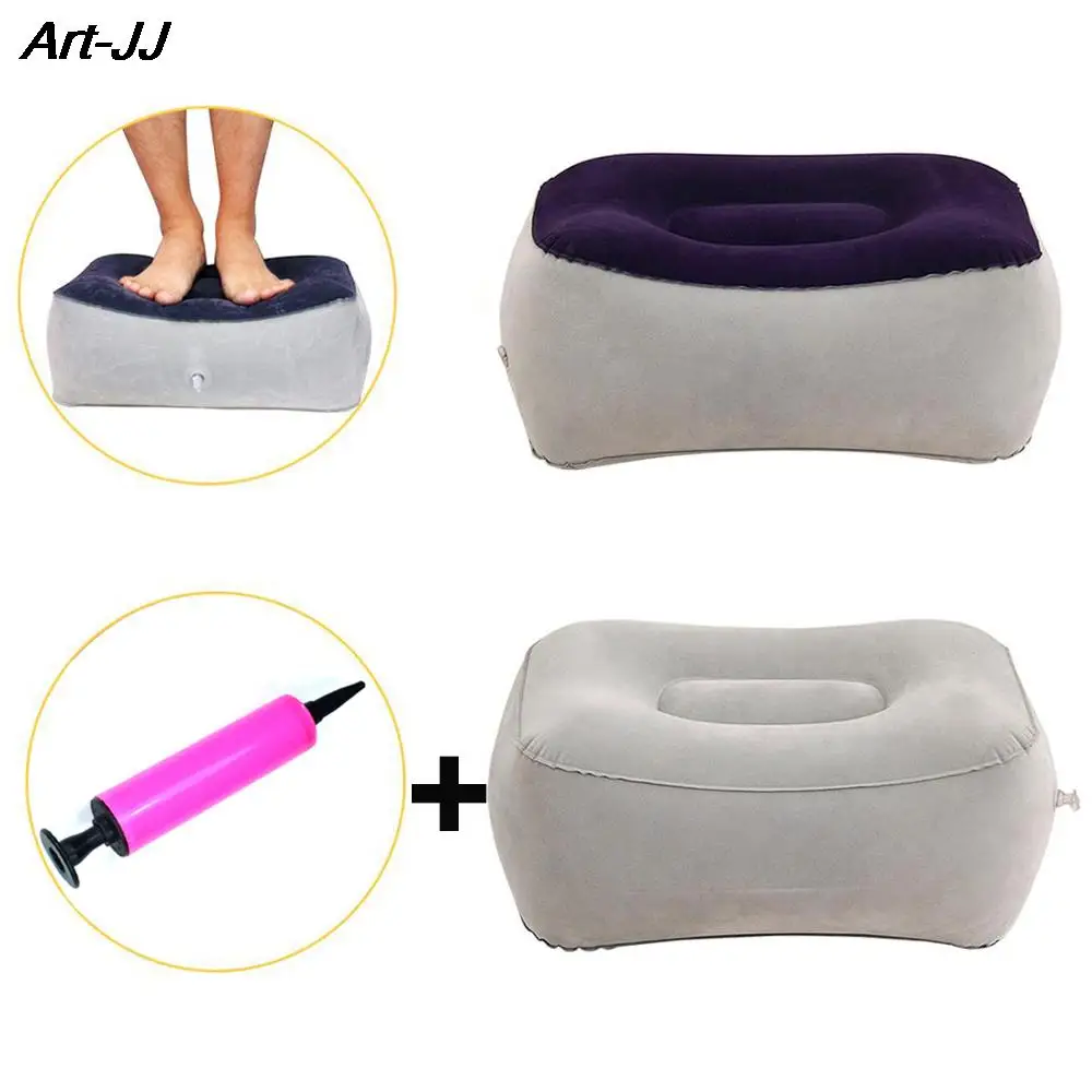 Portable Foot Pillow Household Relaxing Feet Pillow New Inflatable Foot Rest Leg Cushion PVC Travel Office Footrest Ottoman Tool