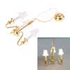 1/6 1/12 Scale Dollhouse Accessories Miniature LED Wall Sconce Lamp, dollhouse table lamp, Battery Operated With ON/OFF Switch 6