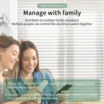 Tuya Wifi Smart Switch with RF 433MHz Remote for Curtain Shutters Roller Blinds Projector Screen Window Shade Alexa Google Home 2