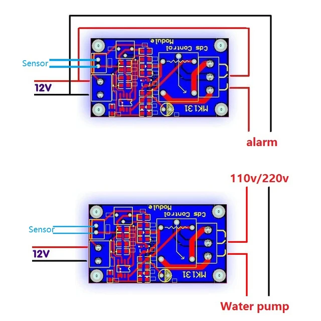 Mini Water Detector Relay Module Water Leakage Detection Device Water Leak Sensor Water Leakage Alarm 5