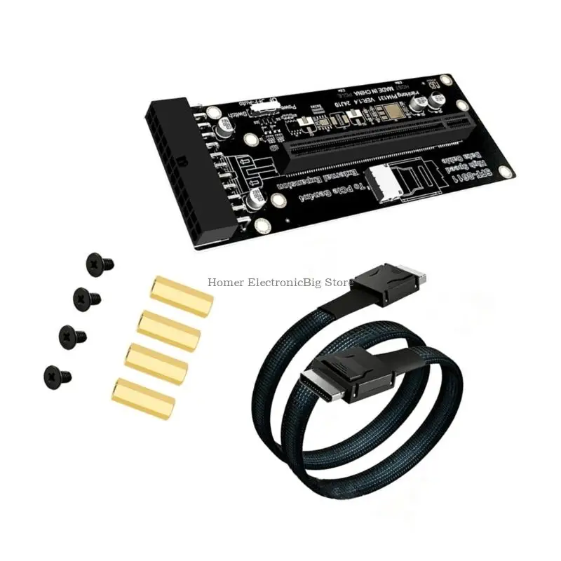 연결 와이어 KINO가 있는 SFF 8612 어댑터에 대한 PCIe 확장 모듈