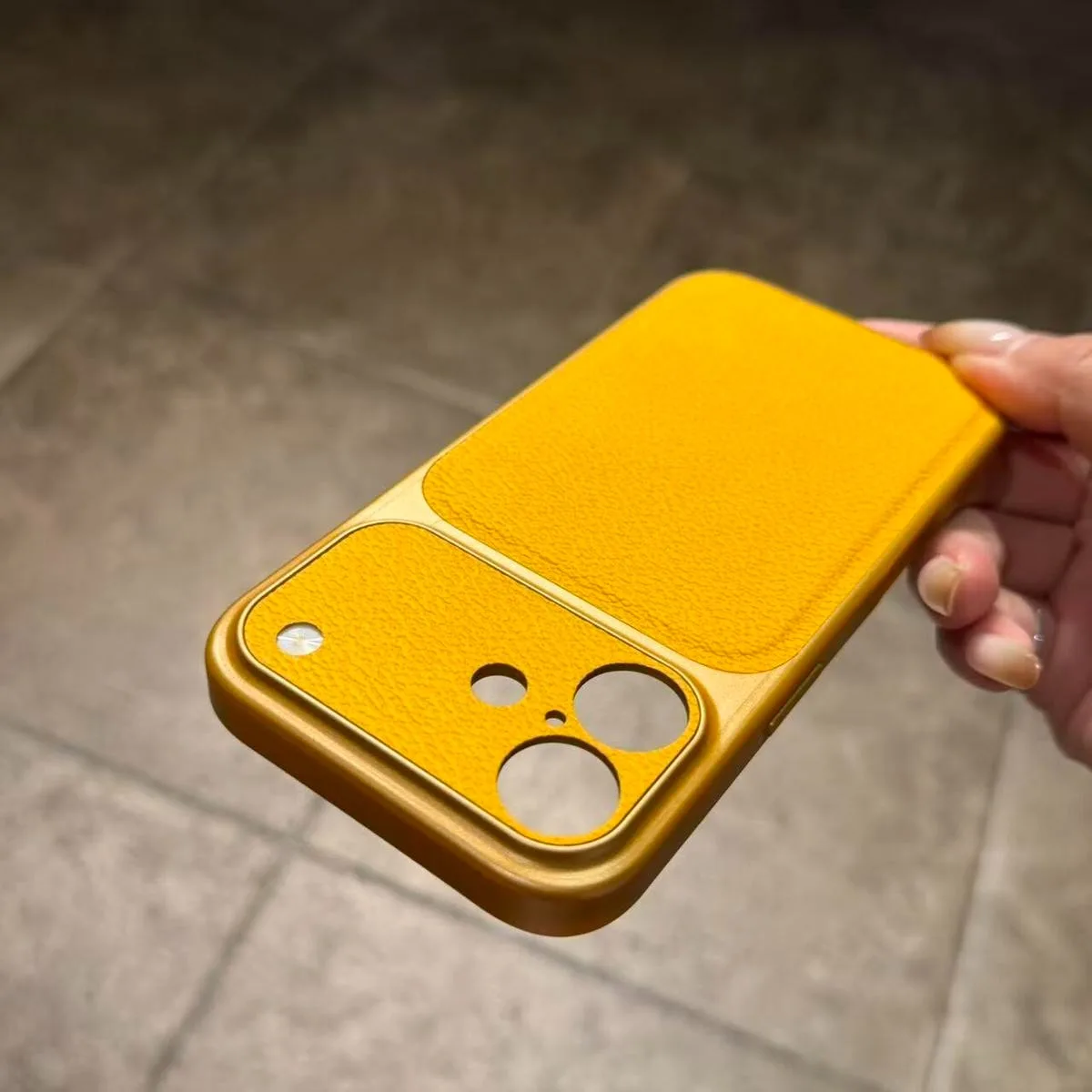 Luxury Leather Texture Shockproof Phone Case with Durable Lens Protection