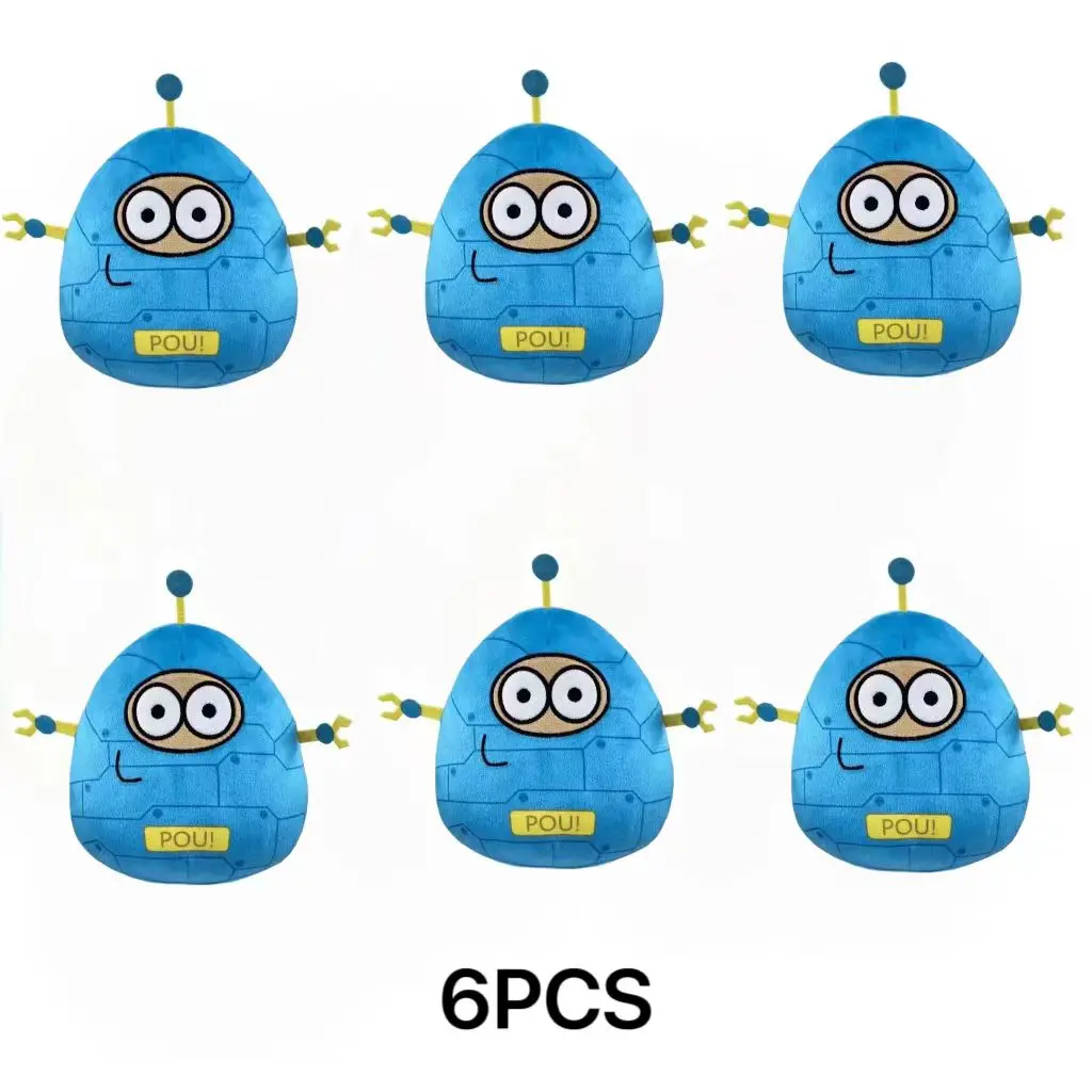 thumbnail image 1 of Peluche de Alien Pou, Peluche de Caballero de Sombrero Negro Pou, Muñeco de Peluche Alienígena Cumpleaños Pascua Día del Niño Halloween Regalo de Navidad, 1 of 5