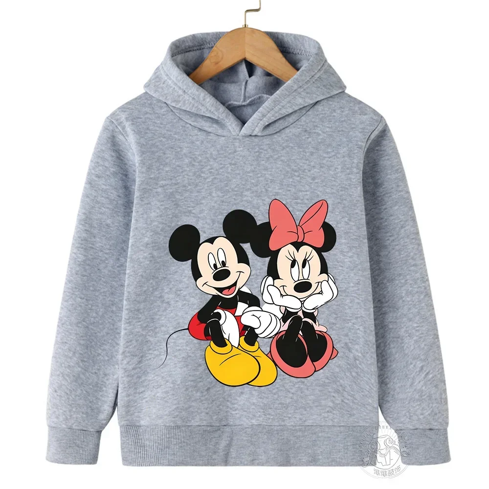 Sudadera con estampado de dibujos animados de Donald Duck Mickey, sudadera con capucha de moda para uso diario para niños, ropa deportiva para primavera y otoño para niños y niñas, abrigo tipo pulóver