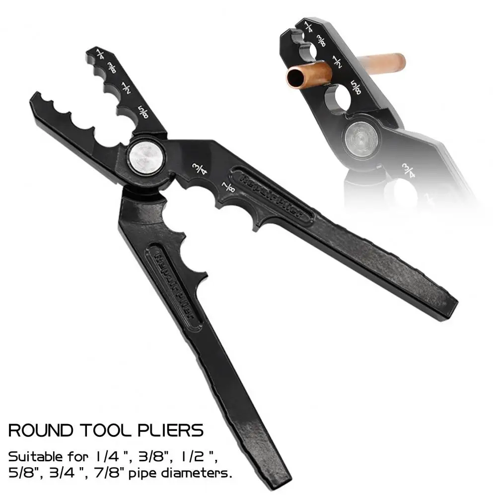 Round Pipe Pliers High-strength Aluminum Alloy Pliers Metal Pipe Repair Round with Ergonomic Handle for Universal Fit
