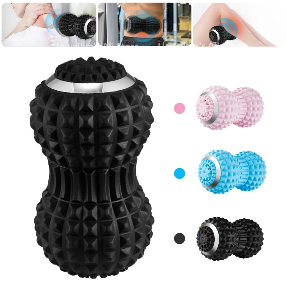 ElectricMassageBallPeanutGymYogaRollerVibratingLacrosseBall