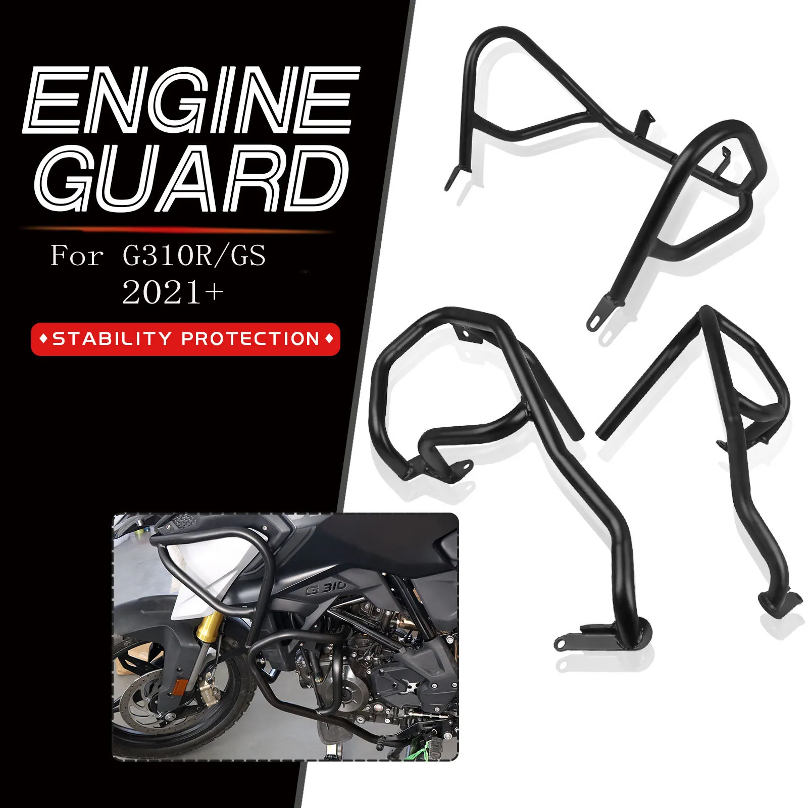 

Lower Engine Highway Guard Crash Bars Bumper Stunt Cage For BMW G310GS G310 GS G310R 2021-2023 Motorcycle Falling Protection