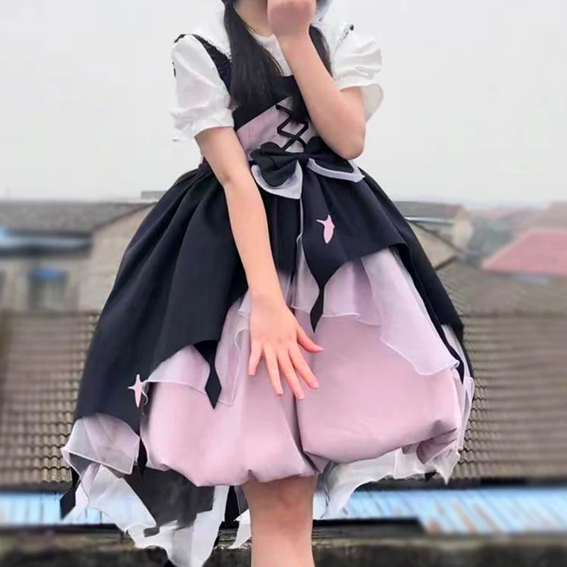 

Dark Sweet Pettiskirt Black and Pink Suits