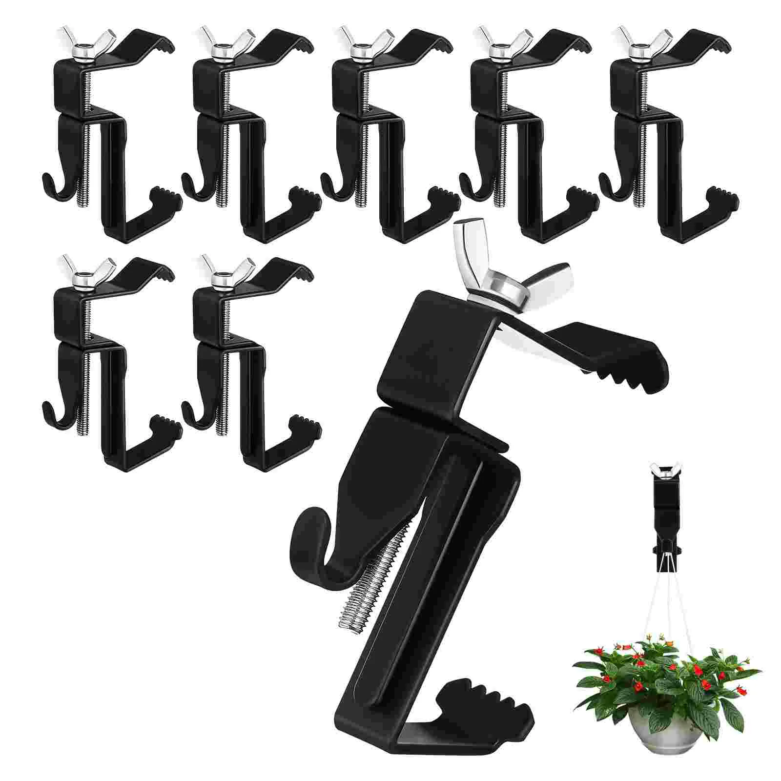 야외 벽돌 벽걸이 후크 클립, 조절 가능, 드릴 없음, 벽돌 클램프, 8 개