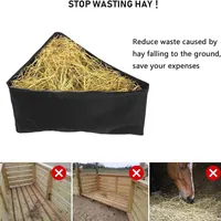 New Horses Corner Feeder Deep Corner Hay Bag Large Capacity Hay Feed Bags with Mesh Bottom Snaps for Horse Trailer Stall 2