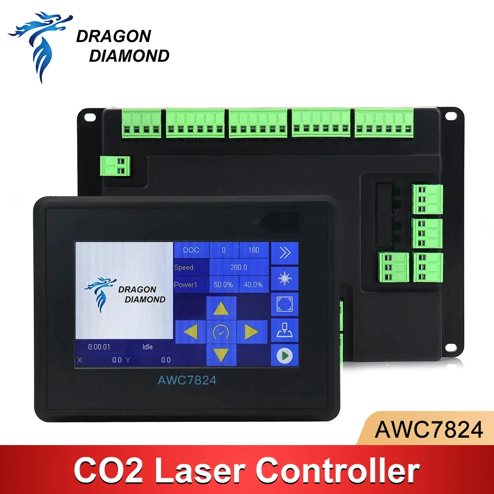 4-axis Trocen 7824 Co2 Laser DSP Controller System Replace AWC708 6442G 6445G For Co2 Laser Engraving and Cutting Machine raytools bt240s 2 4kw laser cutting head torch height controller cypcut control system fscut2000 cutting system bodor machine