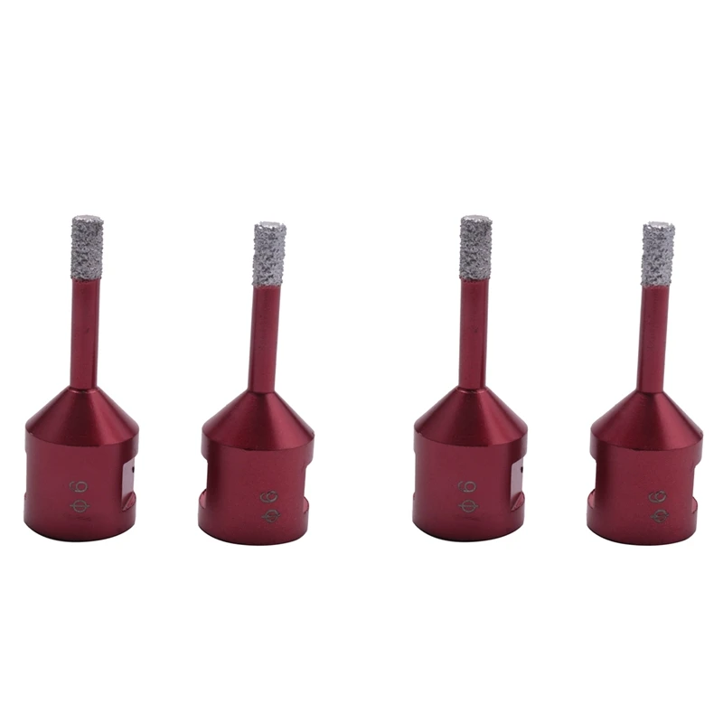 

4Pc Dia 6Mm M14 Vacuum Brazed Diamond Drilling Core Bits Dry Drilling Bit Hole Saw Drill Bits Granite Marble Tile