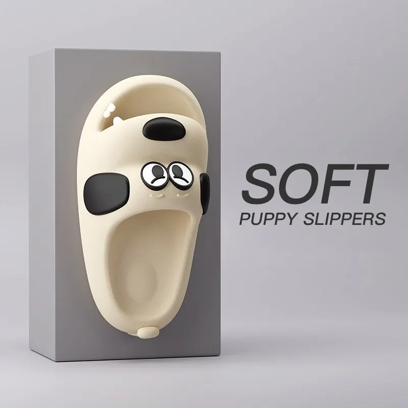 Feslishoet Catroon Dog Thick Slippers Soled Non Slip Slides Bathroom Summer Comfy Shoes Indoor and Outdoor 6