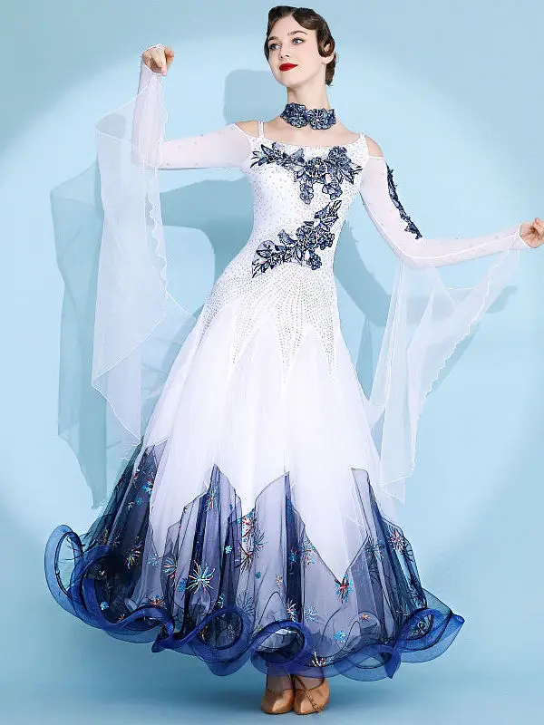 Duke Of Windsor Modern Dance Dress National Standard Dance Ballroom Performance Costume Waltz Clothes New