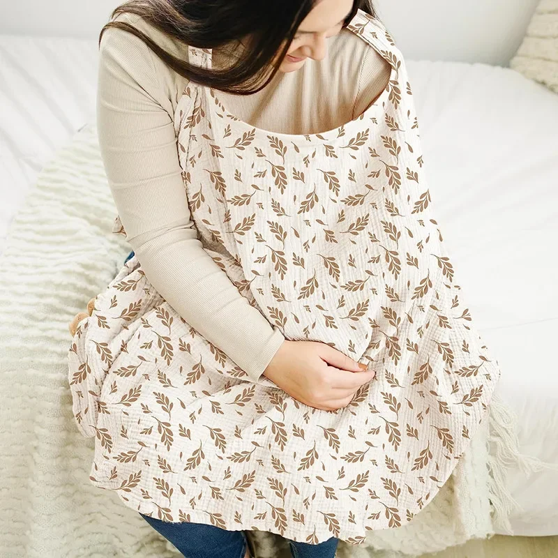 Anti-Exposure Breathable Cotton Swaddle Blanket for Nursing Women and Babies from China Large Size Nursery Clothing Accessories