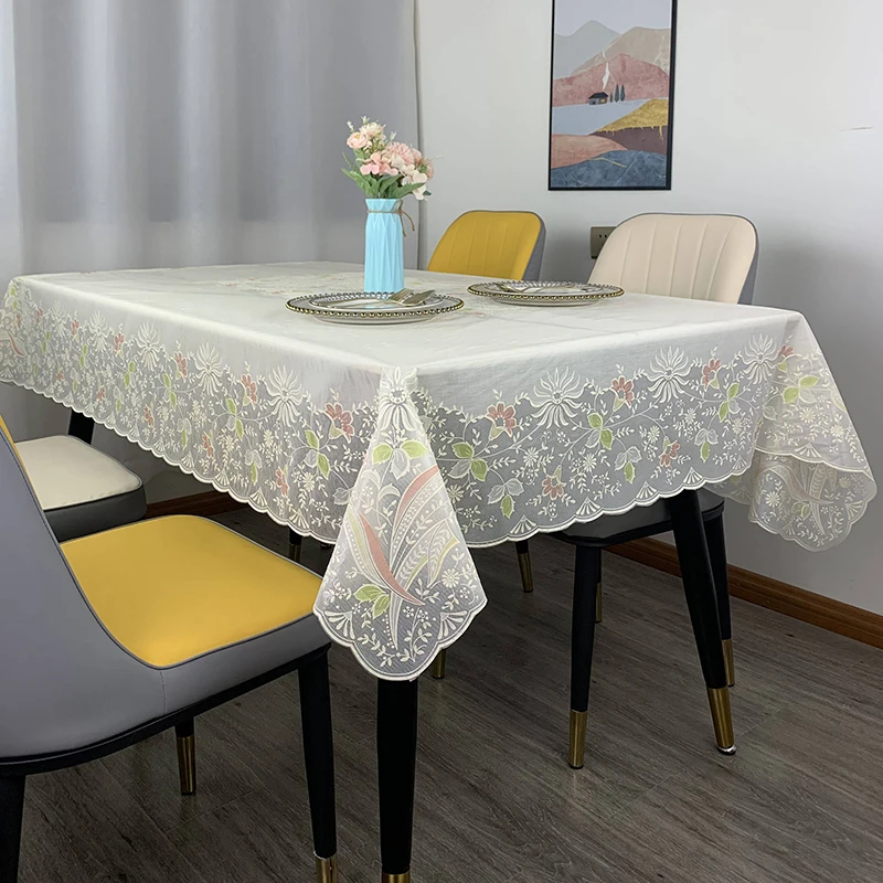 

European style PVC tablecloth, household waterproof and anti scalding tea table cloth