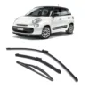 New 3Pcs Front Rear Wiper Blades Set for Fiat 500 500C 500L 2009 to 2023 Windshield Windscreen Tailgate Window Brushes Car Parts 2