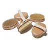 Oval Beech Massage Brush Sisal Bristle Extended Body Dry Brush Handheld Bath Brush Oval Bristle Spa Wellness Accessories Hot 1