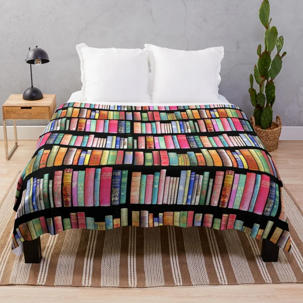 

Bookworms Delight / Antique Book Library for Bibliophile Throw Blanket For Decorative Sofa Beautifuls Hairy Blankets