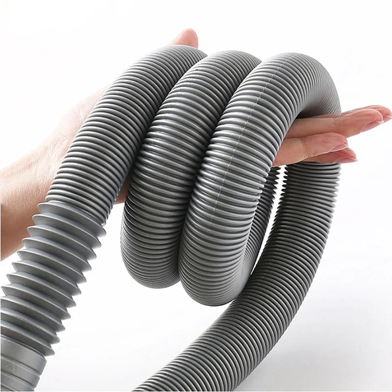 1.5/2/3m Washing Machine Outlet Drain Hose Pipe Dishwasher Waste Water Outlet Expel Tube Plastic Stretchable Drain Flexible Pipe