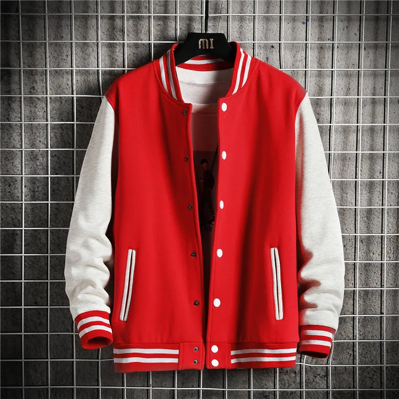 thumbnail image 4 of Moda Primavera/otoño Unisex Patchwork uniforme de béisbol adolescentes estilo Preppy manga corta chaqueta de marea para hombres y mujeres, 4 of 5