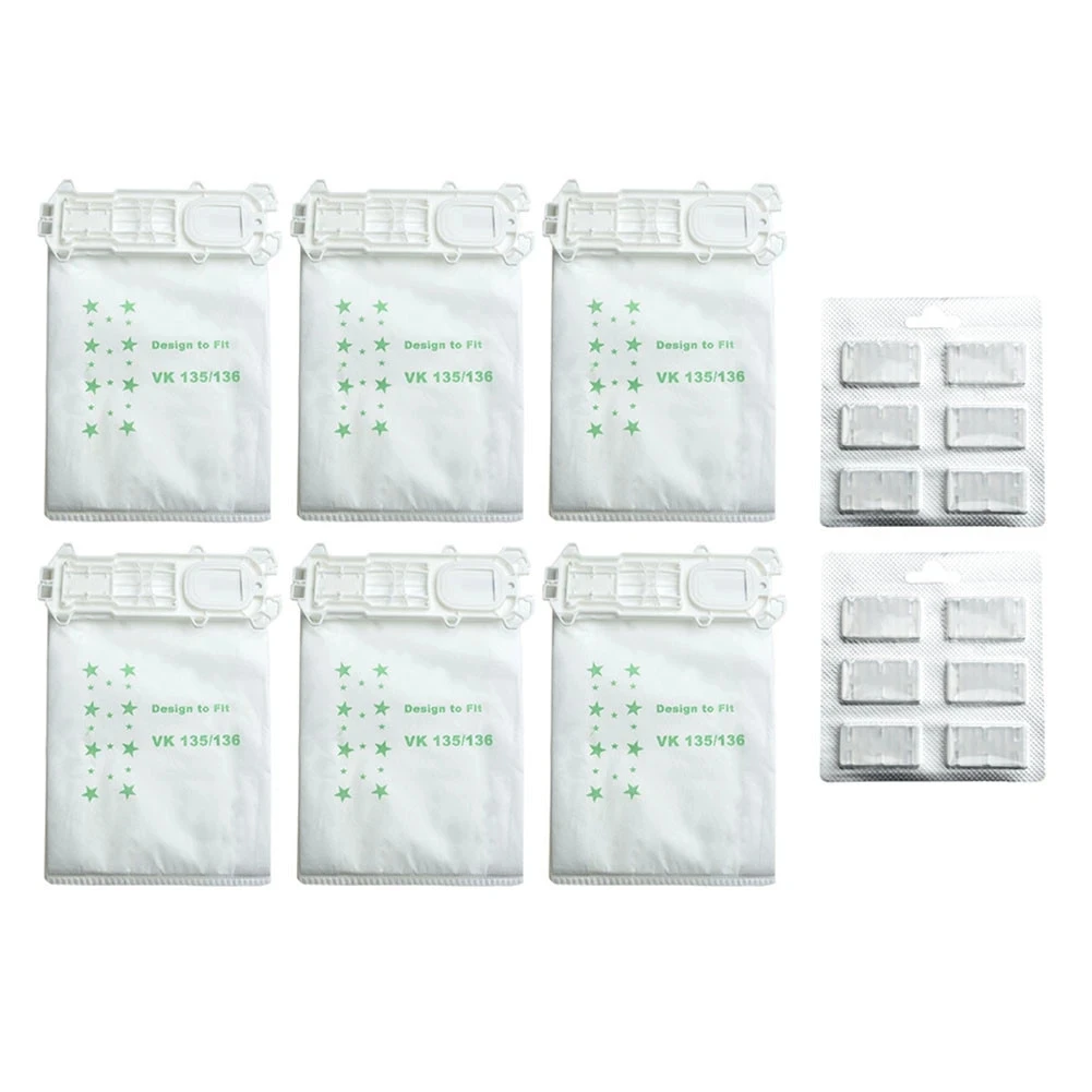 Bolsas de pó Parte para Vorwerk Kobold vk 135 vk 136 Pcs Folha Perfumada e Pcs Bolsas de pó Acessórios de Aspirador para Cozinha