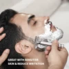 BAILI Butterfly Double Edge Safety Razor Stainless Steel Manual Reusable Wet Shave for Men Women with 5 Platinum Blades BRB4D-SI 3