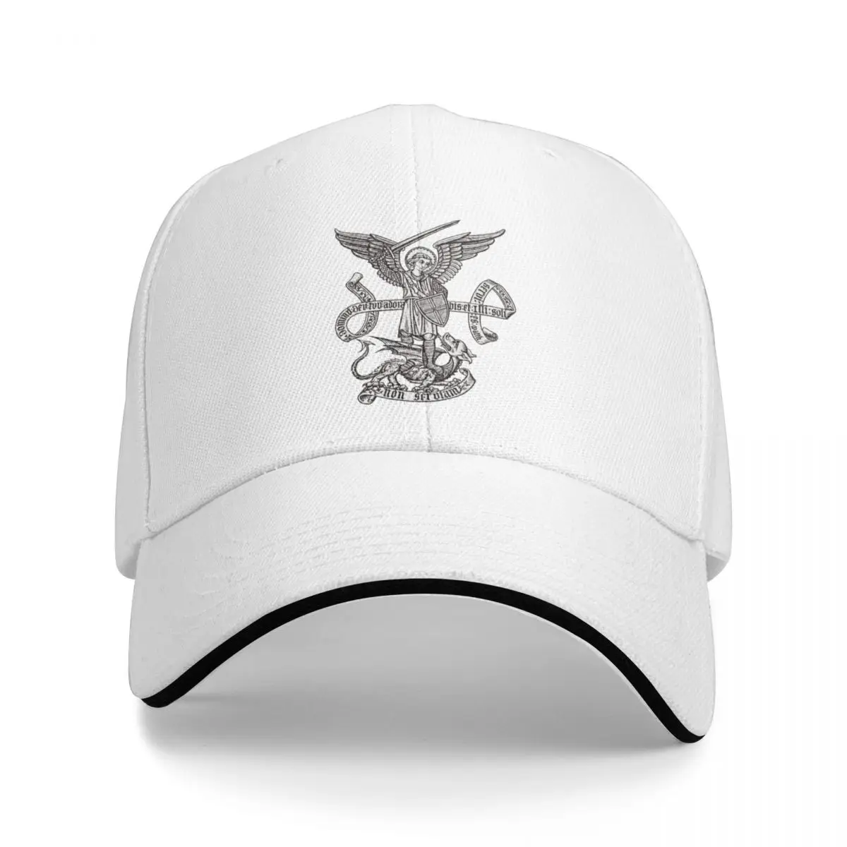 

Saint St Michael Catholic Archangel Angel Defender Cap Baseball Cap Big size hat Golf wear Anime hat boy child hat Women's