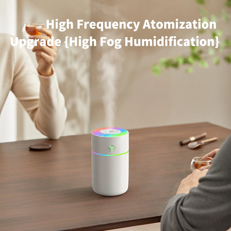 Xiaomi Colorful Humidifier Mini Car Desktop Sprayer Silent Aromatherapy Home Atmosphere Humidifier Nano Mist Timing Protection 6