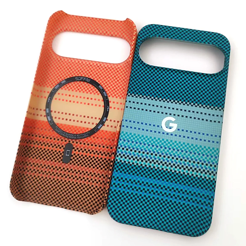 Luxury Ultra-Thin Matte Carbon Fiber Pattern Shockproof Case with MagSafe Compatibility