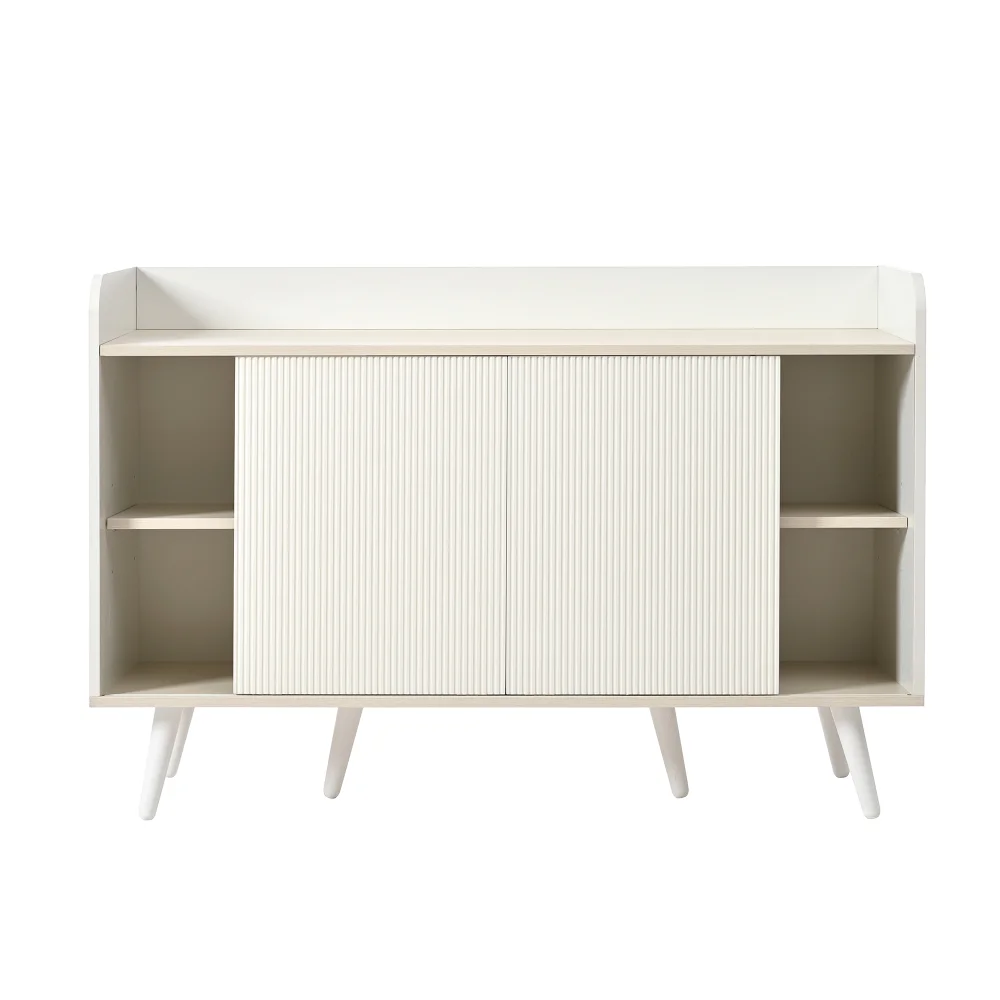 Sideboard mit drei Schubladen, exquisite Körnung. Sideboard für Schlafzimmer und Wohnzimmer, modernes holzfarbenes Sideboard mit Stauraum – Detail 18