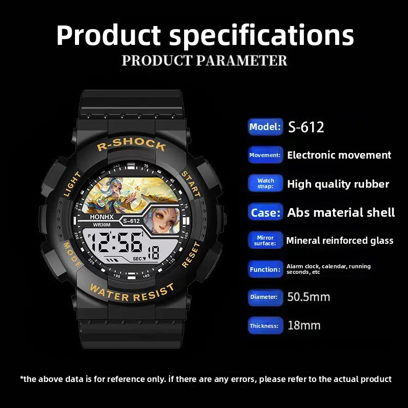 K-Pop Demon Hunters Digital Watch – Anime Cartoon Luminous Electronic Wristwatch for Kids with Alarm & Date 6