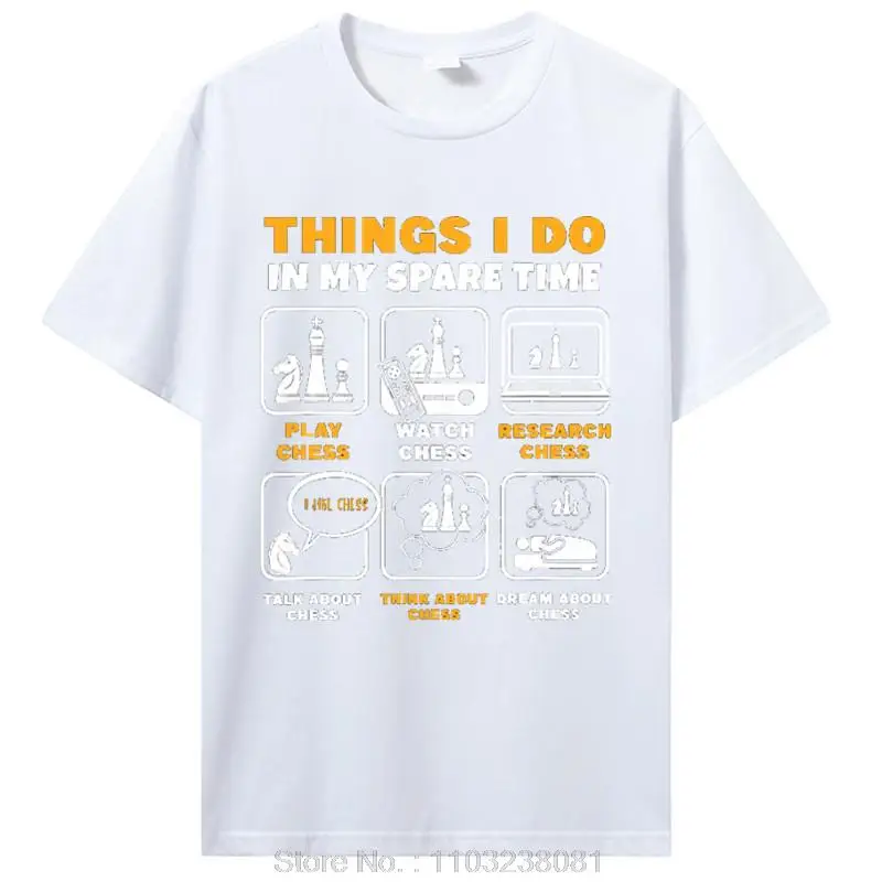 Roliga schackspelare Saker jag gör på min fritid T Shir Grafik Sreewear Män Coon Födelsedag Gifs Sommar Syle_voghion.com