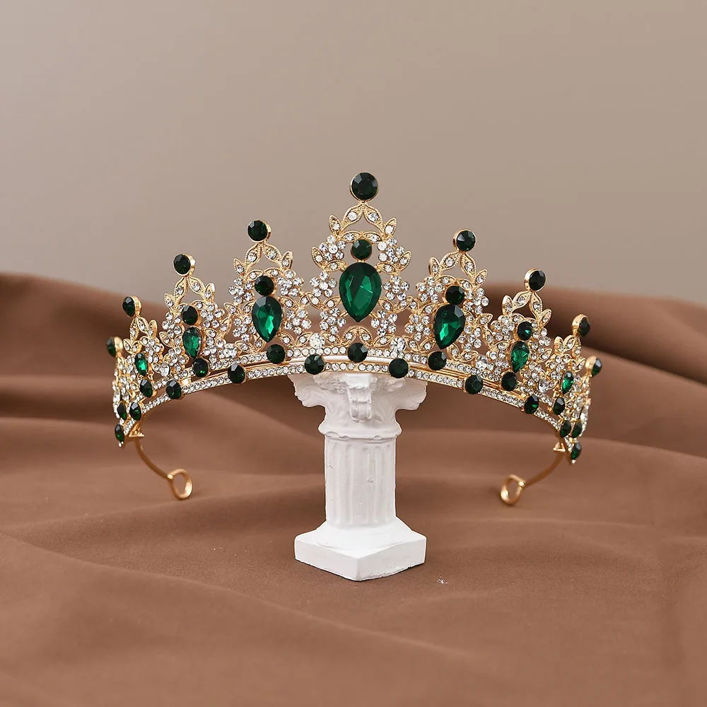 Baroque Retro Black Luxury Crown Bridal Tiara Wedding Dress Wedding 18th Birthday Female Cake Crown Gift Hair Accessories