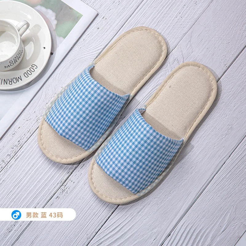 4 Pairs/lot Slippers Men Women Hemp Hotel Disposable Slides Home Travel Sandals Hospitality Footwear One Size Wholesale Open Toe