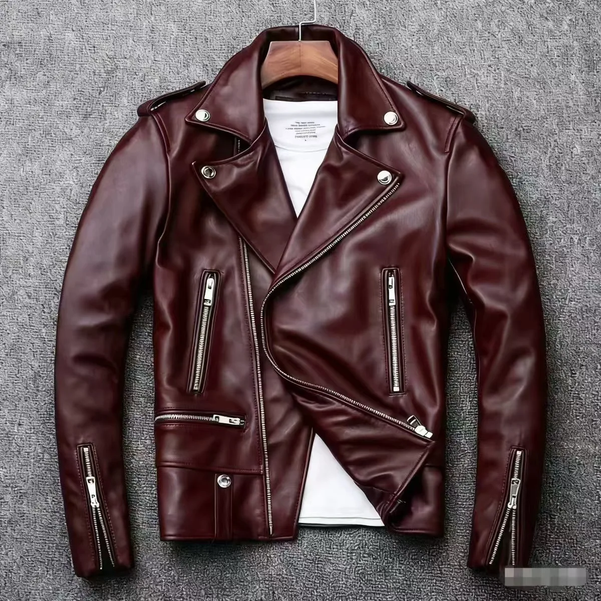 Men's Autumn Winter PU Leather Jacket, Motorcycle Biker Style Faux Leather Coat, Factory Direct Sales Casual Outerwear for Men